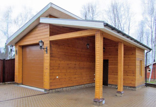 Каркасно-деревянный гараж